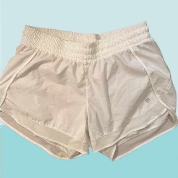 Athleta White Athletic Shorts Lightweight Performance - Picture 1 of 7